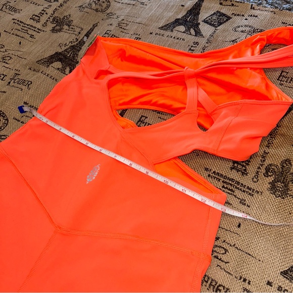 Free People Movement NWT! Orange Transcend Limits Onesie Size S - Picture 15 of 17